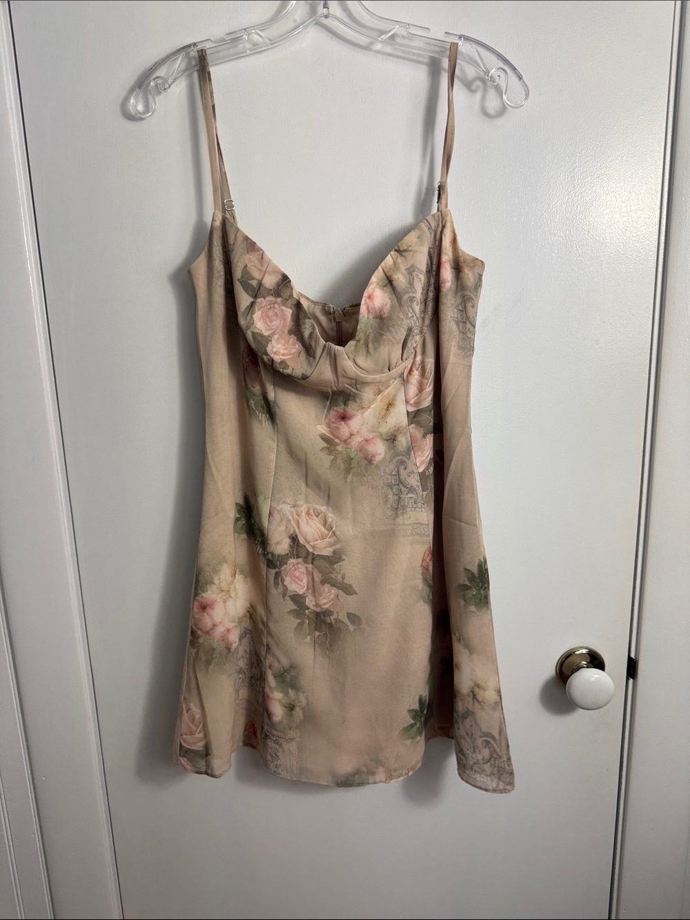 House of CB CHRISTIANA Vintage Floral Mini Dress Size Medium - Picture 2 of 12